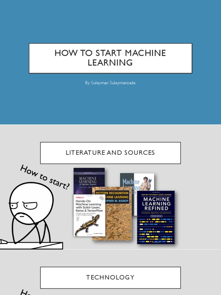 How to start machine learning by suleyman suleymanzade pdf machine