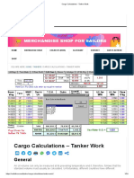 Cargo Calculations - Tanker Work