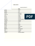 Arabic Verb List