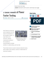 Basic Modes of Power Factor Testing