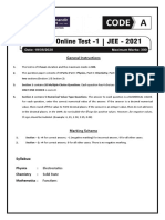 MOT 1 JEE 2021 Paper VMC PDF