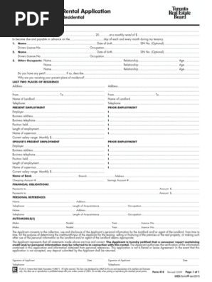 Rental Application editable