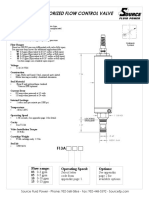 Motorized Flow Control Valve: Flow Range: Operating Speed: Options