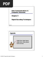 Data Communications & Computer Networks: Digital Data, Digital Signals Digital Data, Analog Signals Home Exercises