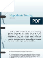 Hypothesis Testing: Group 1