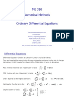 Numerical Methods for Solving Ordinary Differential Equations