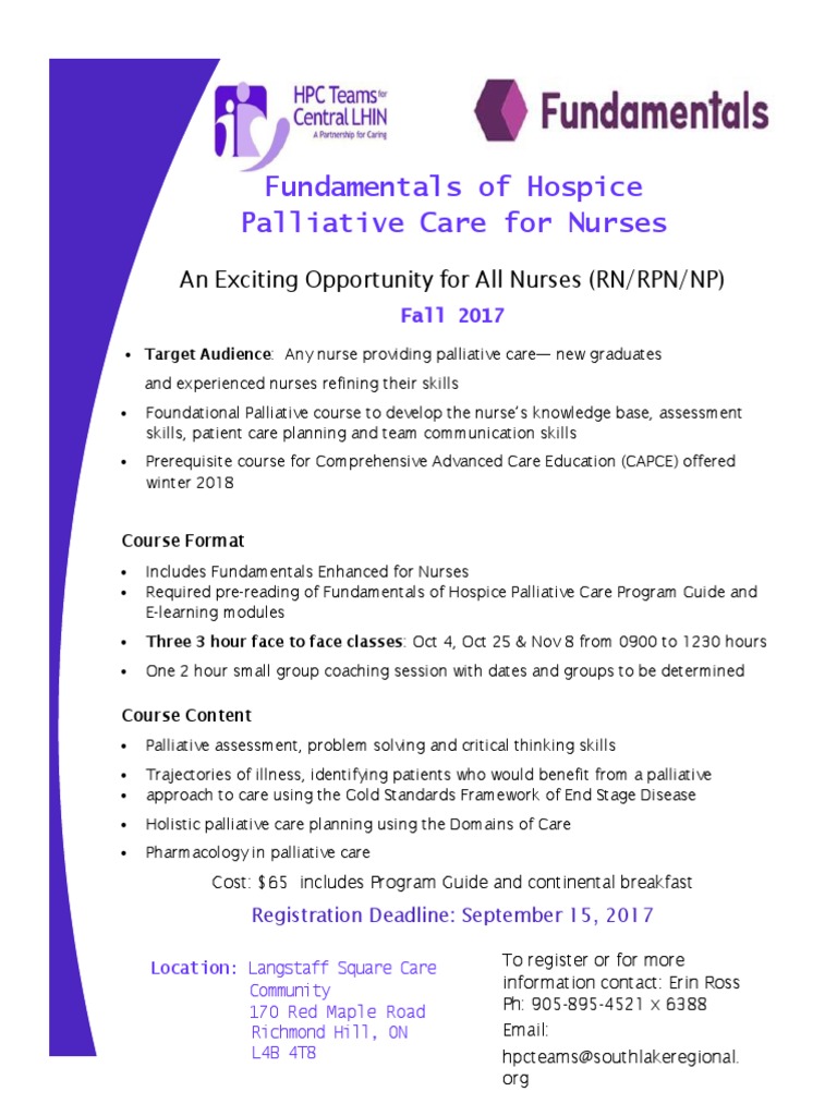 Fundamentals of Hospice Palliative Care For Nurses: An Exciting ...