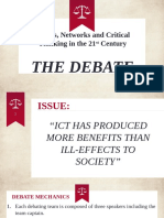 The Debate: Trends, Networks and Critical Thinking in The 21 Century