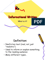 Informational - Writing Powerpoint