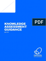 Knowledge Assessment Guidance: April 2018