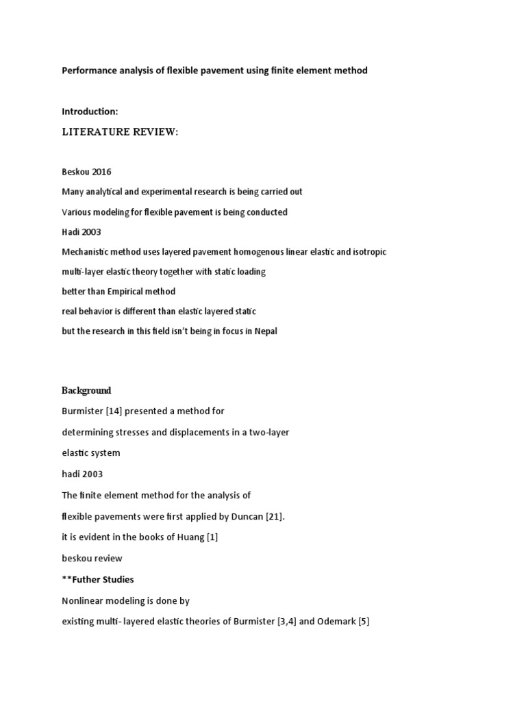 Burmister Method in Flexible Pavement Analysis | PDF | Finite Element ...