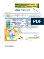 Class Program: Deped Calabarzon - Schools Division of Imus City