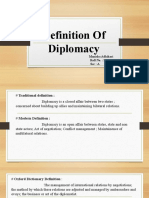 Definition of Diplomacy: Manisha Adhikari Roll No.: 9 Sec: A