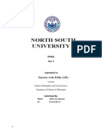 North South University: PHI401 Sec: 4