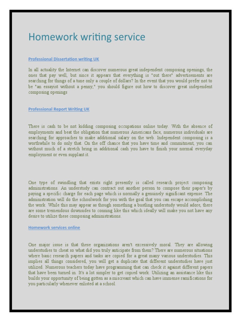 UK Homework Writing Services Guide | PDF | Psychological Concepts ...