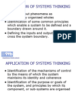 Application of Systems Thinking