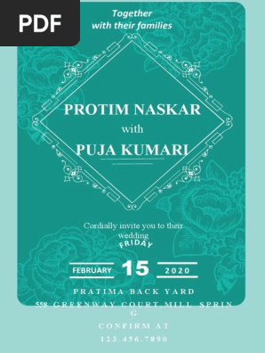 Green Bokeh Wedding Invitation Card.docx