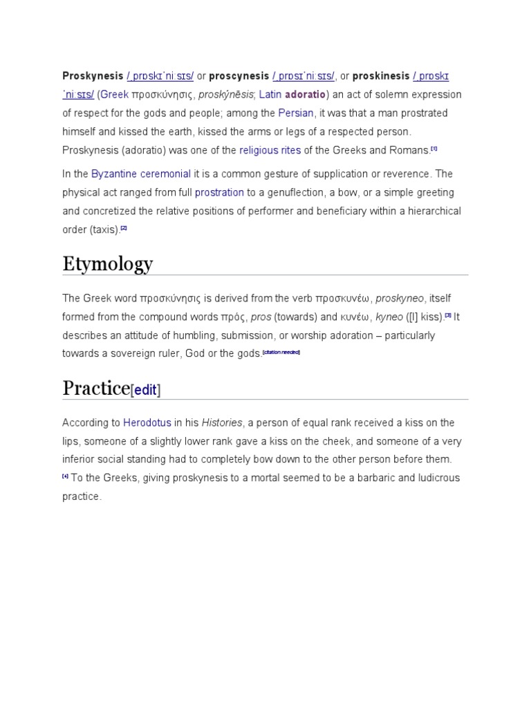 Proskynesis | PDF