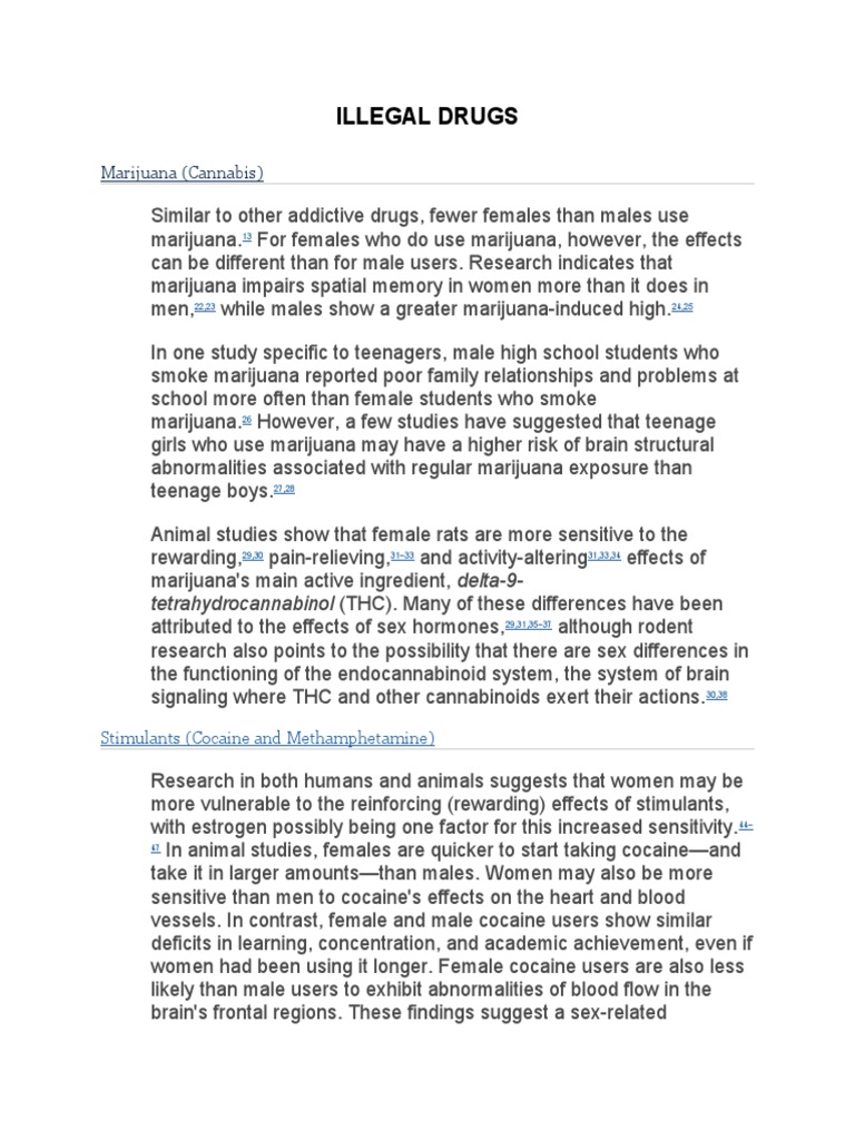 Illegal Drugs: Marijuana (Cannabis) | PDF | Tetrahydrocannabinol ...