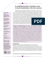 Leadership As An Enabling Function: Towards A New Paradigm For Local Church Leadership in The 21st Century