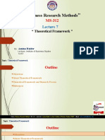 Business Research Methods: " Theoretical Framework "