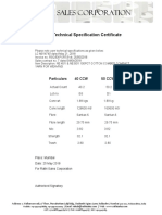 Yarn Specification Certificate PDF
