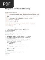 Program To Insert Element in Array