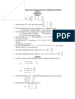 Mc1651-Mathematical Foundations of Computer Science Unit-I Matrices Part-A