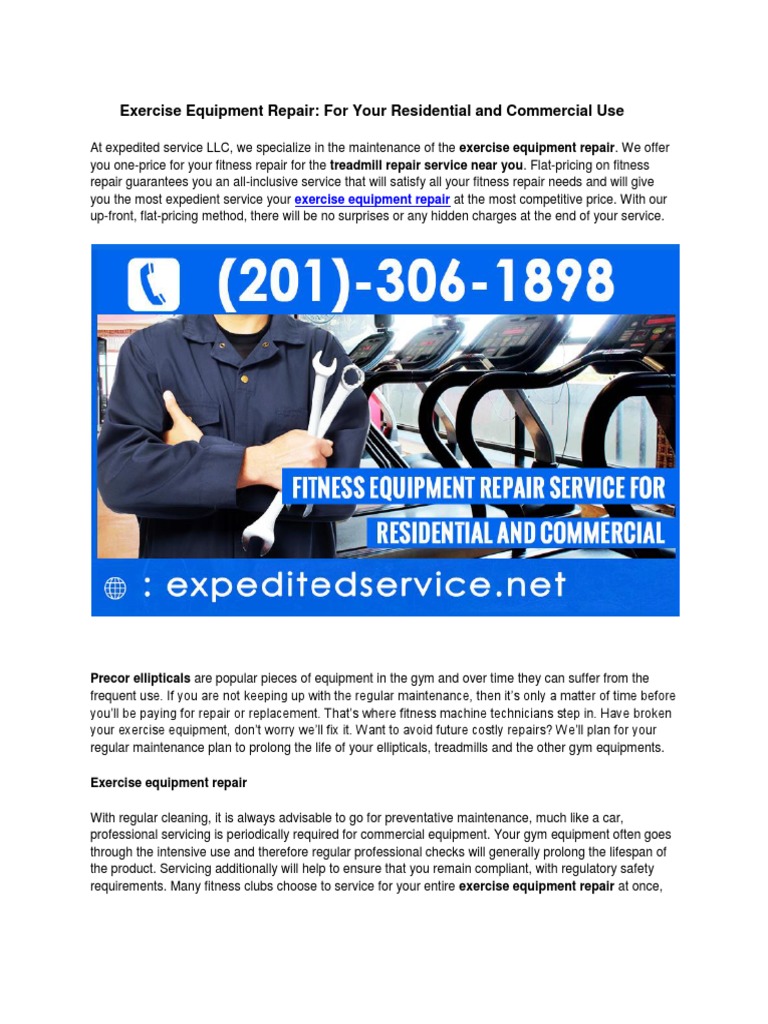 Treadmill Repair Service PDF PDF Treadmill Business