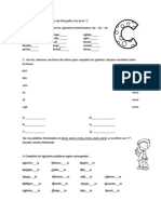 Ejercicios de Ortografía - Uso de La C - 3