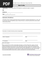 Note to File Guidelines and Template | PDF