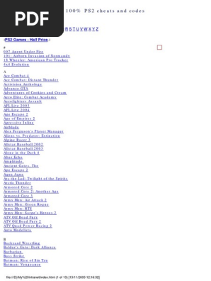 PS2 Cheat Book PDF | PDF | Fighter Aircraft | Mc Donnell Douglas F