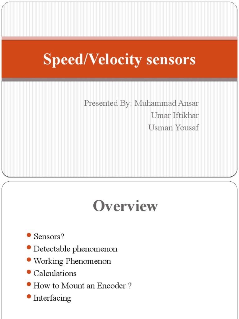 Overview of Linear Velocity Sensors | PDF | Scientific Observation ...