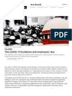 The COVID-19 Lockdown and Employees' Due PDF