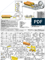 Experimental 2 Cylinder Horizontal Valveless Steam Engine. (B 30Mmxs 30Mm) General Arrangement, Notes and Bill of Material