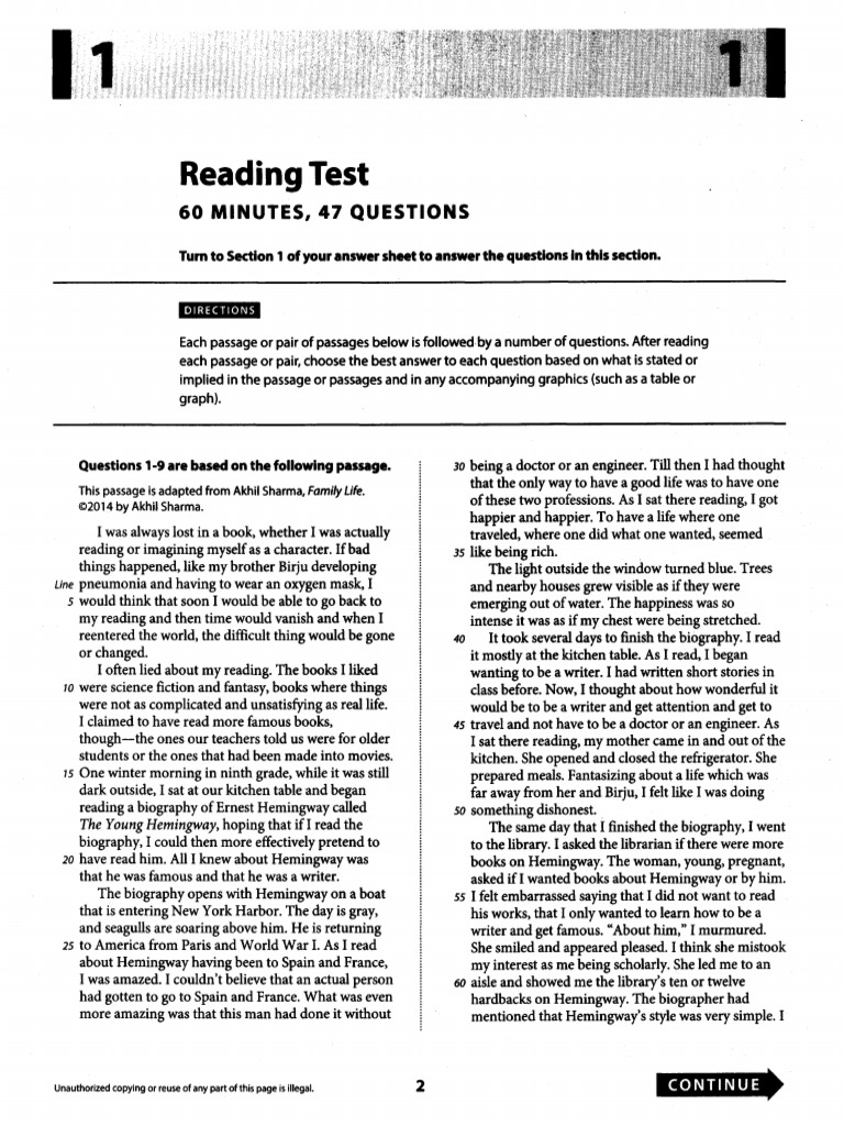 2016 Psat November 2nd Questions | PDF