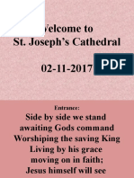 Welcome To St. Joseph's Cathedral 02-11-2017