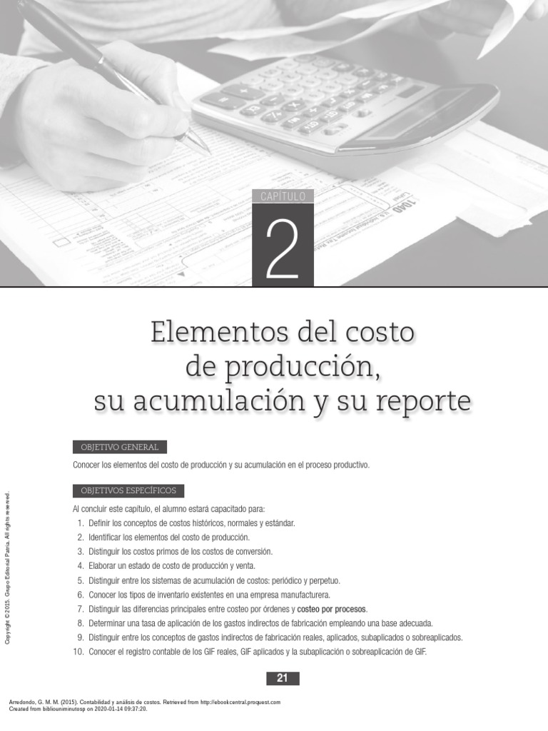 Contabilidad y Análisis de Costos - (PG 34 - 74) | PDF | Costo | Inventario