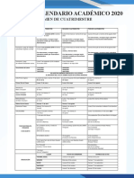 Calendario Academico Usma 2020 PDF
