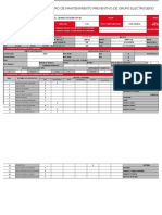 Registro de Mantenimiento Preventivo de Grupo Electrogeno Sdmo