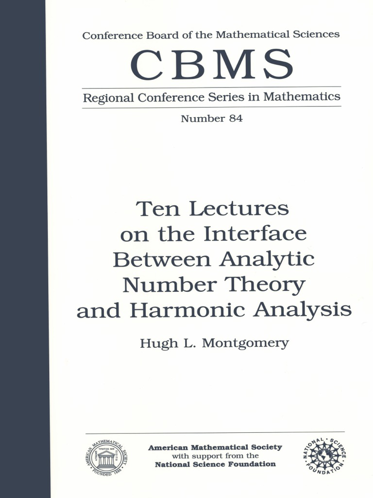 Hugh L. Montgomery - Ten Lectures On The Interface Between