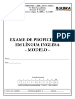 Exame de Proficiência em Língua Inglesa - Modelo