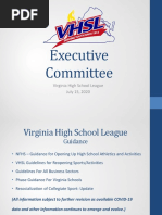 VHSL Power Point Presentation Reopening Sports