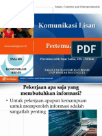 Modul Pertemuan Online 14 Komunikasi Lisan