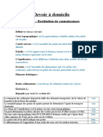 Devoir À Domicile: Partie I: Restitution de Connaissances