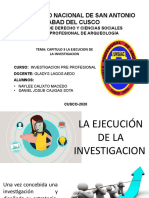 Capitulo 3 La Ejecucion de La Investigacion