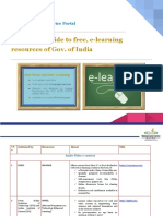 Reference Guide To Free, E-Learning Resources of Gov. of India