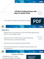 SQF Top 10 Non-Conformances and How to Avoid Them