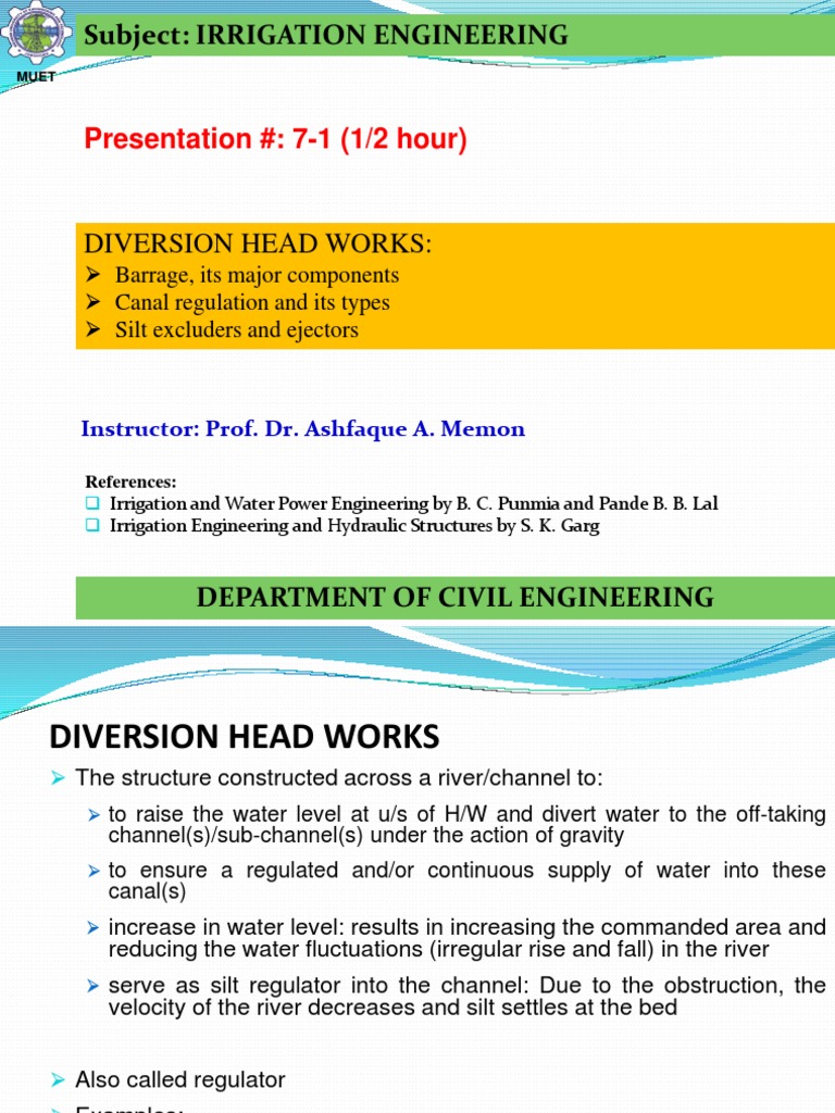 7Diversion Head Works PDF Deep Foundation Canal