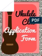 Ukulele Club: Application Form